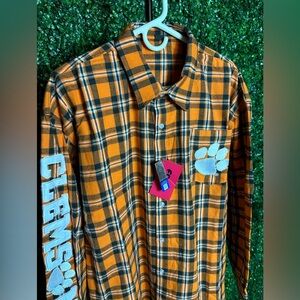 NWT Clemson Tigers Foco Long Sleeve Flannel